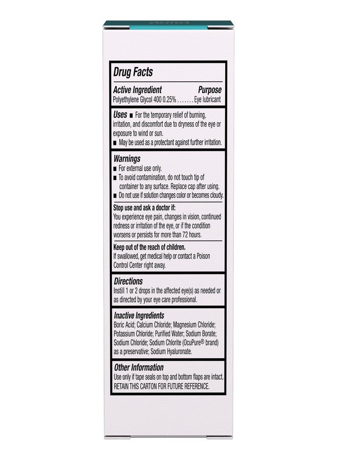 بلينك قطرات بلينك تيرز المرطبة للعين، للعناية بالعينين في حالات الجفاف الخفيف إلى المتوسط، تحتوي على هيالورونات لتعزيز الترطيب، قطرات مرطبة وملطفة للعينين الجافتين، 0.5 أونصة سائلة (عبوة من 2) - Image 3